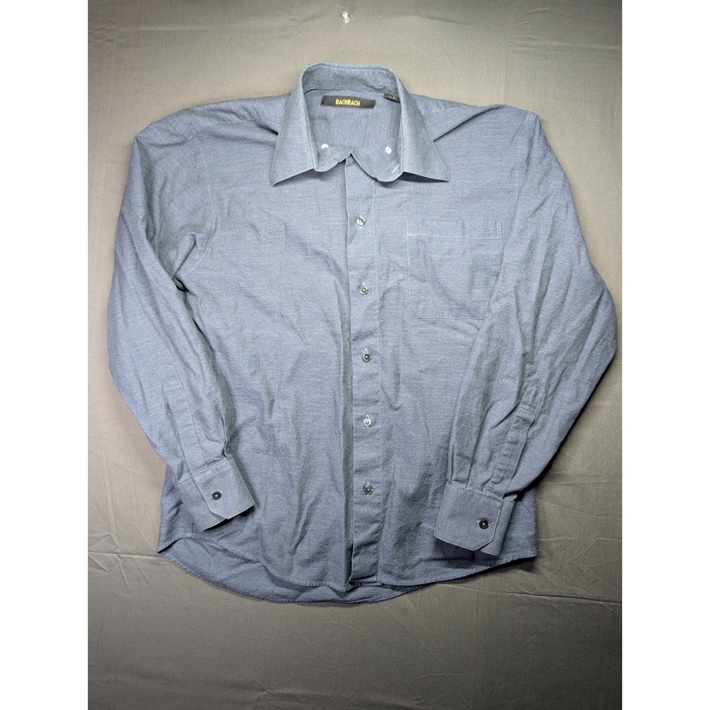 Bachrach Mens Blue Cotton Long Sleeve Button Down Shirt Size S P/O 94474